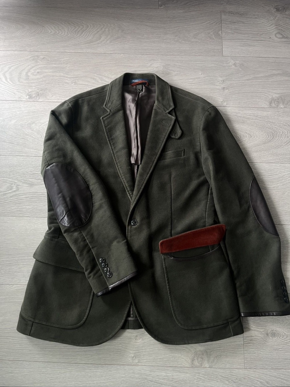 Vintage Polo Ralph Lauren Olive Suede Blazer